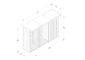 Large Wooden Overlap Log/Tool Store