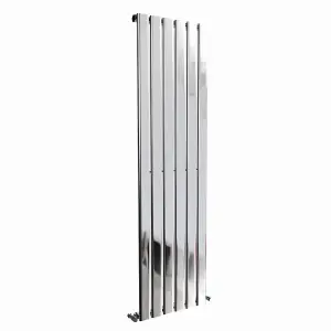 Right Radiators 1600x408 mm Vertical Single Flat Panel Designer Radiator Chrome