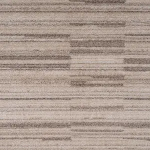 Neutral Beige Distressed Block Striped Soft Living Area Rug 160x230cm