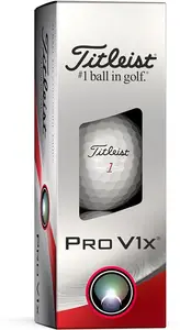 Titleist Pro V1x Golf Balls - White - 3-Ball Sleeve