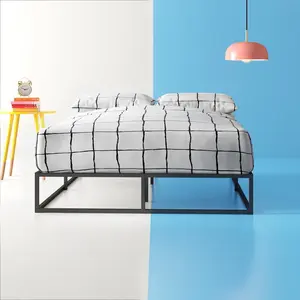 Dekker Minimal Metal Bed - 25 cm High Black / Double (4'6)