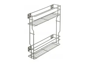 Pull out kitchen basket storage Variant Multi - soft close - 150mm, silver, sliding system REJS, left