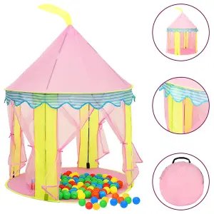 Berkfield Children Play Tent with 250 Balls Pink 100x100x127 cm