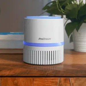 Pro Breeze 3-in-1 Mini Air Purifier with True HEPA Filter & Negative Ioniser