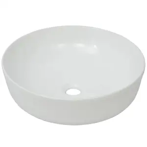 Berkfield Basin Round Ceramic White 41.5x13.5 cm