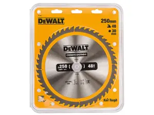 DeWALT DT1957 Construction Circular Saw Blade 250 x 30mm x 48T DW935 DW936