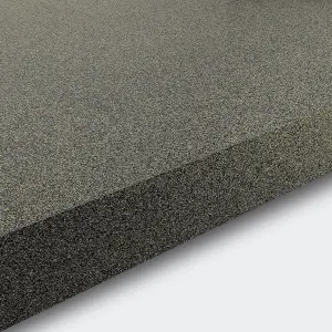 GoodHome 38mm Gloss Grey Glitter effect Chipboard & laminate Square edge Kitchen Worktop, (L)3000mm