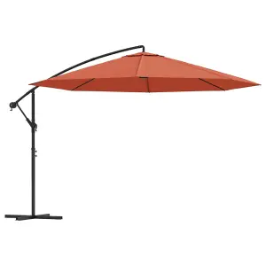 Berkfield Cantilever Umbrella with Aluminium Pole 350 cm Terracotta