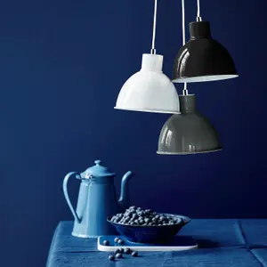 Nordlux Pop Indoor Living Dining Pendant Ceiling Light in Anthracite (Diam) 21.5cm