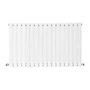 Right Radiators 600x1003mm Horizontal Single Oval Column Designer Radiator White