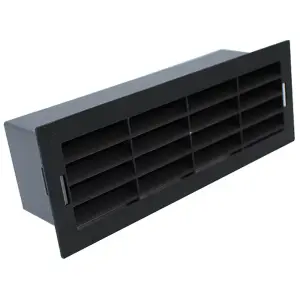 Kair 204mm x 60mm Airbrick With Surround - Black