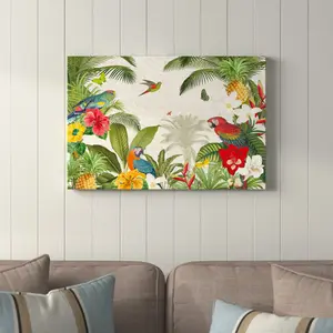 Parrot Paradise I by Katie Pertiet - Wrapped Canvas Painting 51cm H x 76cm W