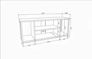 Decorotika Rinaldo TV Stand TV Unit for TV's up to 63 inch