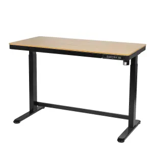 Dellonda Oak Electric Adjustable Standing Desk with USB & Drawer, 1200 x 600mm