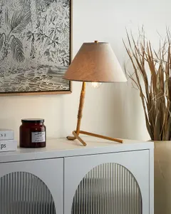 Beliani Modern Metal Table Lamp Gold FLEMING