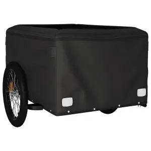 vidaXL Bike Trailer Black and Red 45 kg Iron