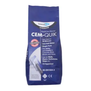 Cem-Quick Bondit Quick Set Cement Quick Dry Rapid Set 3kg