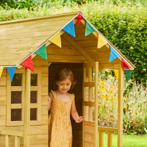 Lavender Cottage Playhouse with Deluxe Mud Kitchen Accessory - FSC certified