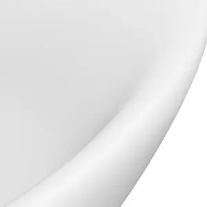 Luxury Basin Overflow Oval Matt White 58.5x39 cm Ceramic