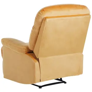 Recliner Chair ESLOV Velvet Mustard