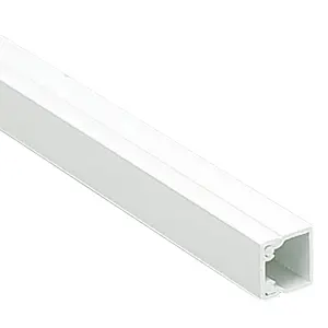 MK White Square Mini trunking,(W)16mm (L)3m