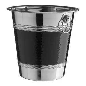 Maison by Premier Champagne/Wine Hammered Black Band  Bucket