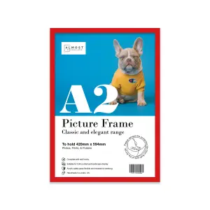 A2 Red Picture Frame Fits A2 (42 x 59.4cm - 16.5 x 23.4in) Poster, Photo, Artwork, or Print.