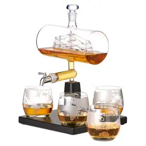 5 Piece Whiskey Decanter Set (Set of 5)