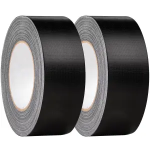 Hardys 2-Pack Duct Tape (L)50m (W)50mm - 220um Thick, Waterproof Backing, Extra Strong Adhesive Formula, Easy Tear Perforations