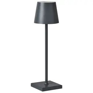 Wireless Metal Table Lamp Dark Grey VALIRA