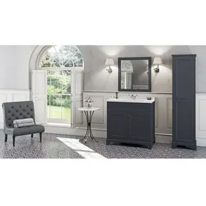 Croft 810mm Single Bathroom Vanity with Integrated Ceramic Basin Grey