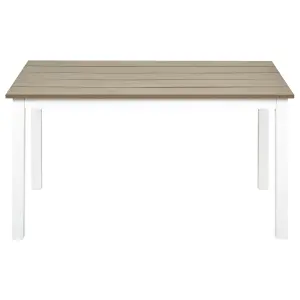 Garden Table Engineered Wood White MESSINA