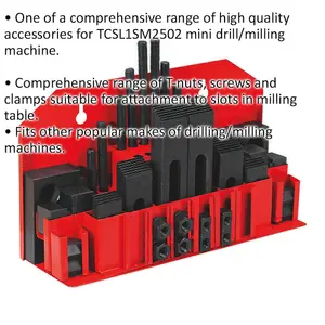 42-Piece Clamping Kit for ys08796 Mini Drilling and Milling Machine