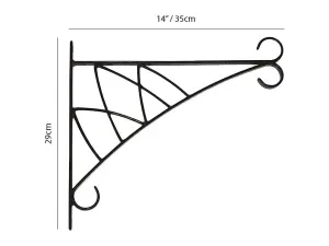 Lotus Design Hanging Basket Bracket - 14"