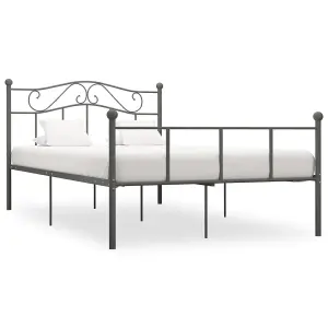 Berkfield Bed Frame Grey Metal 120x200 cm