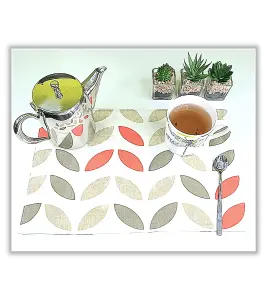 HANDMADE PLACEMATS - LEAVES - 44.5 X 29.5 CM SET OF 2