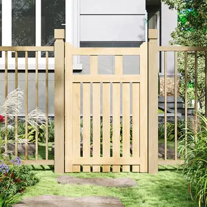 Garden Gate Wooden Fence Door with Door Latch for Home Yard 76cmW x 120cmH