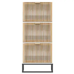 Berkfield Shoe Cabinet White 52x25x120 cm Engineered Wood