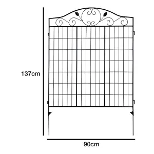 Woodside Brooke Garden Metal Border Fence 4 PACK