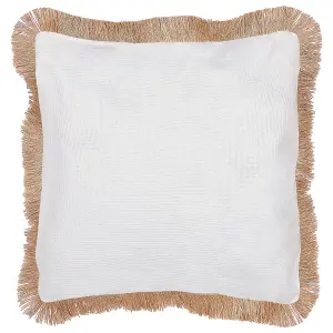 Set of 2 Cushions AGRIMONY 45 x 45 cm Oriental White