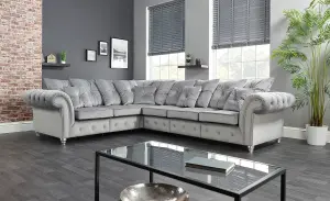 The Great British Sofa Company Kensington Corner 3&2 Seater Velvet Sofa