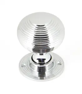 From The Anvil Polished Chrome Heavy Beehive Mortice/Rim Knob Set