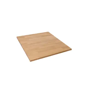 Solid Wood Oak Table Top - 800m x 800mm x 27mm - Top Grade European Wooden Large Square Kitchen Dining Tabletop Worktop Desktop