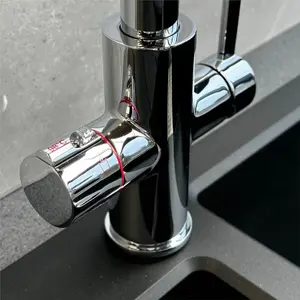 Liquida HT45CH 4 In 1 Chrome Pull Out Spray Instant Boiling Water Kitchen Tap