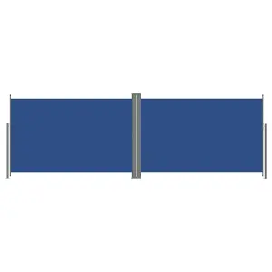 Berkfield Retractable Side Awning Blue 200x600 cm