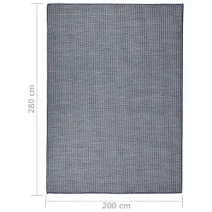 Outdoor Flatweave Rug 200x280 cm Blue