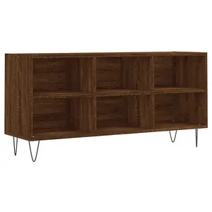 Berkfield TV Cabinet Brown Oak 103.5x30x50 cm Engineered Wood