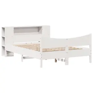 Berkfield Bed Frame without Mattress White 160x200 cm Solid Wood Pine