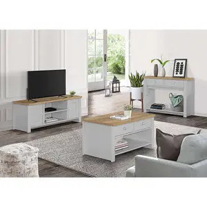 Birlea Highgate Large TV Unit Grey & Oak