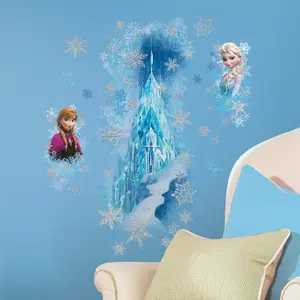 RoomMates Frozen Ice Palace With Else & Anna Giant Peel & Stick Wall Decals